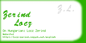 zerind locz business card